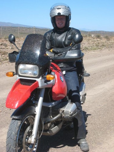 I like to explore the surrounding areas on my motorcycle. There's a lot of open country in South Africa.