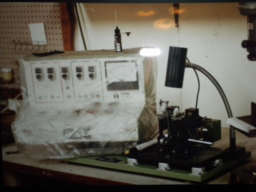 Motor machinery from the shop. The one on the right with the light was for balancing. 1988