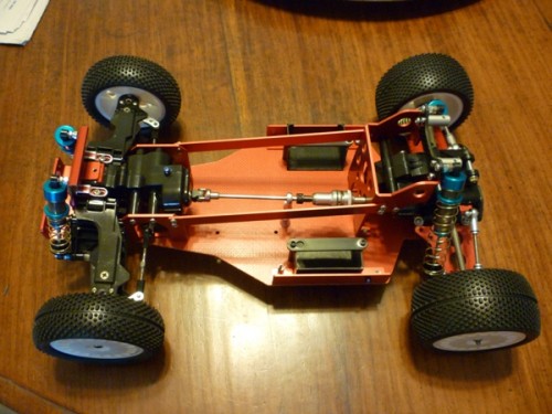 Chassis overview with new front arms.