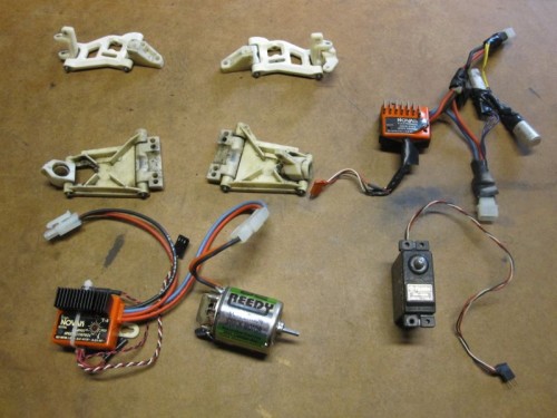 Retired electronics and worn suspension bits