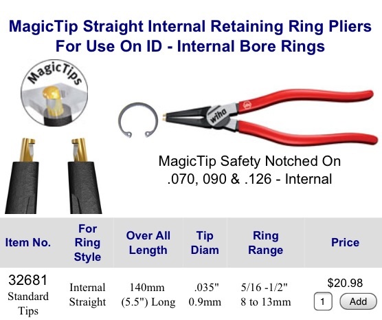 Poppet Snap Ring Pliers – JRi Shocks