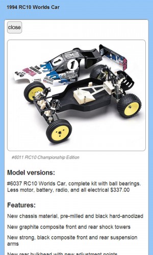 &quot;Evolution of the RC10&quot; article with all photos and links to more online content.